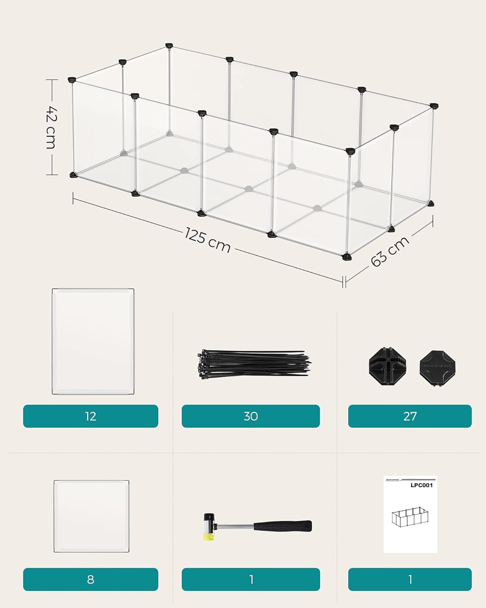 Pet enclosure FEANDREA LPC001W01 Brand Leobert