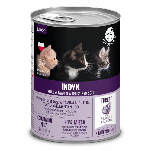 PetRepublic Complete Wet Cat Food Junior with Turkey 400 g