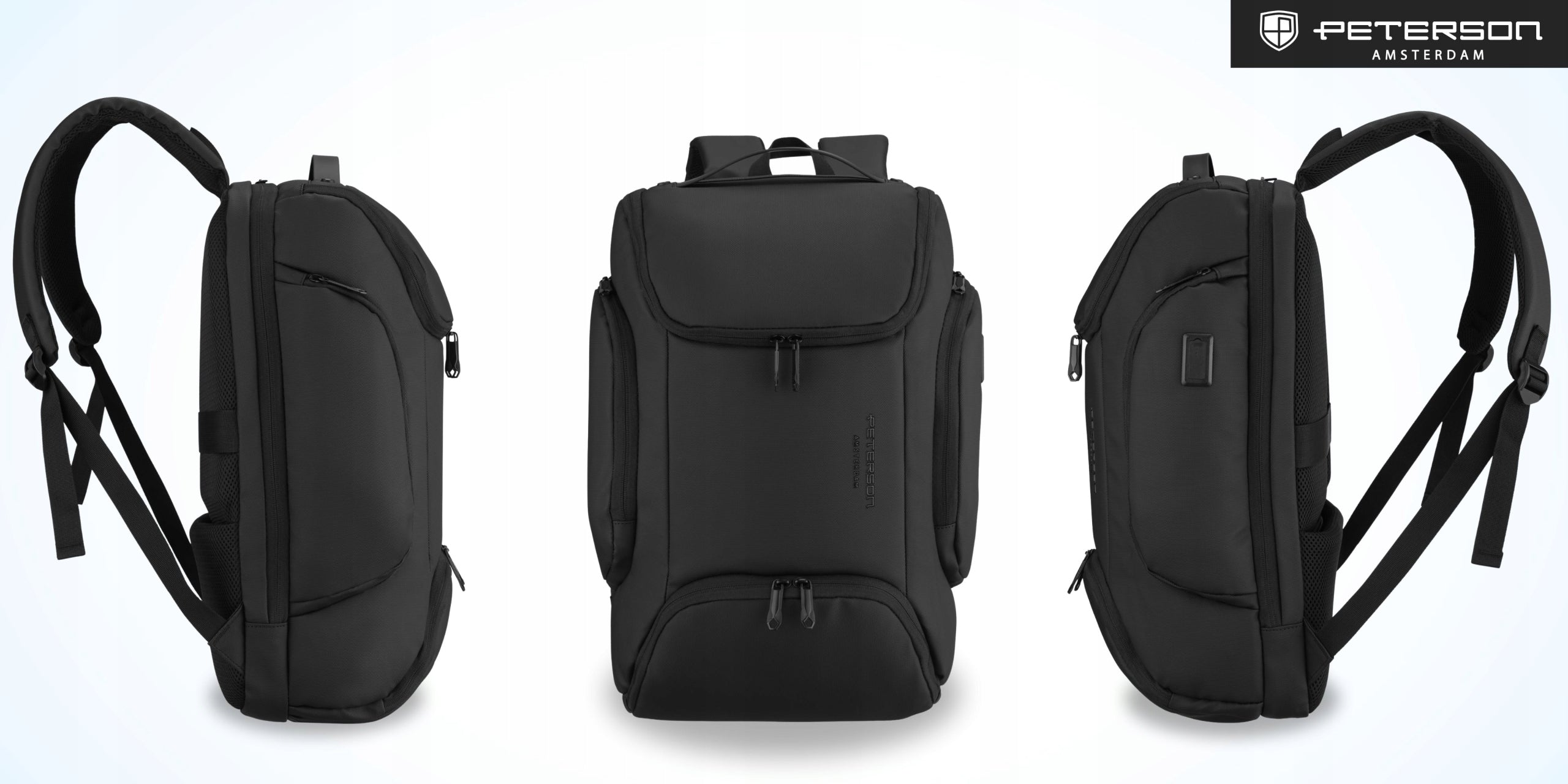 Peterson City Laptop Backpack for Tablet with USB Charging Port Brand Peterson