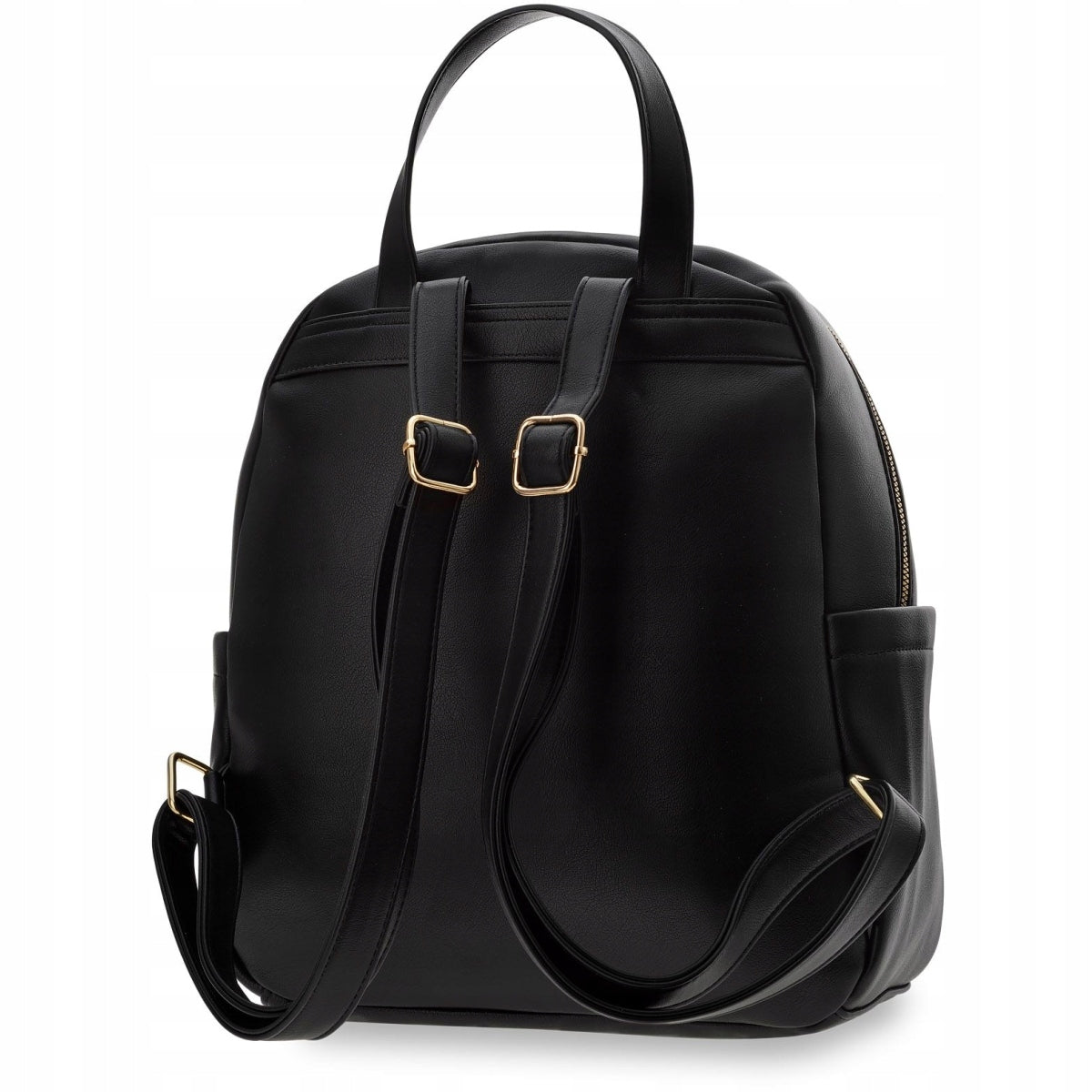 Peterson Elegant Women's BACKPACK Large Urban A4 Leather Classic Black Brand Peterson
