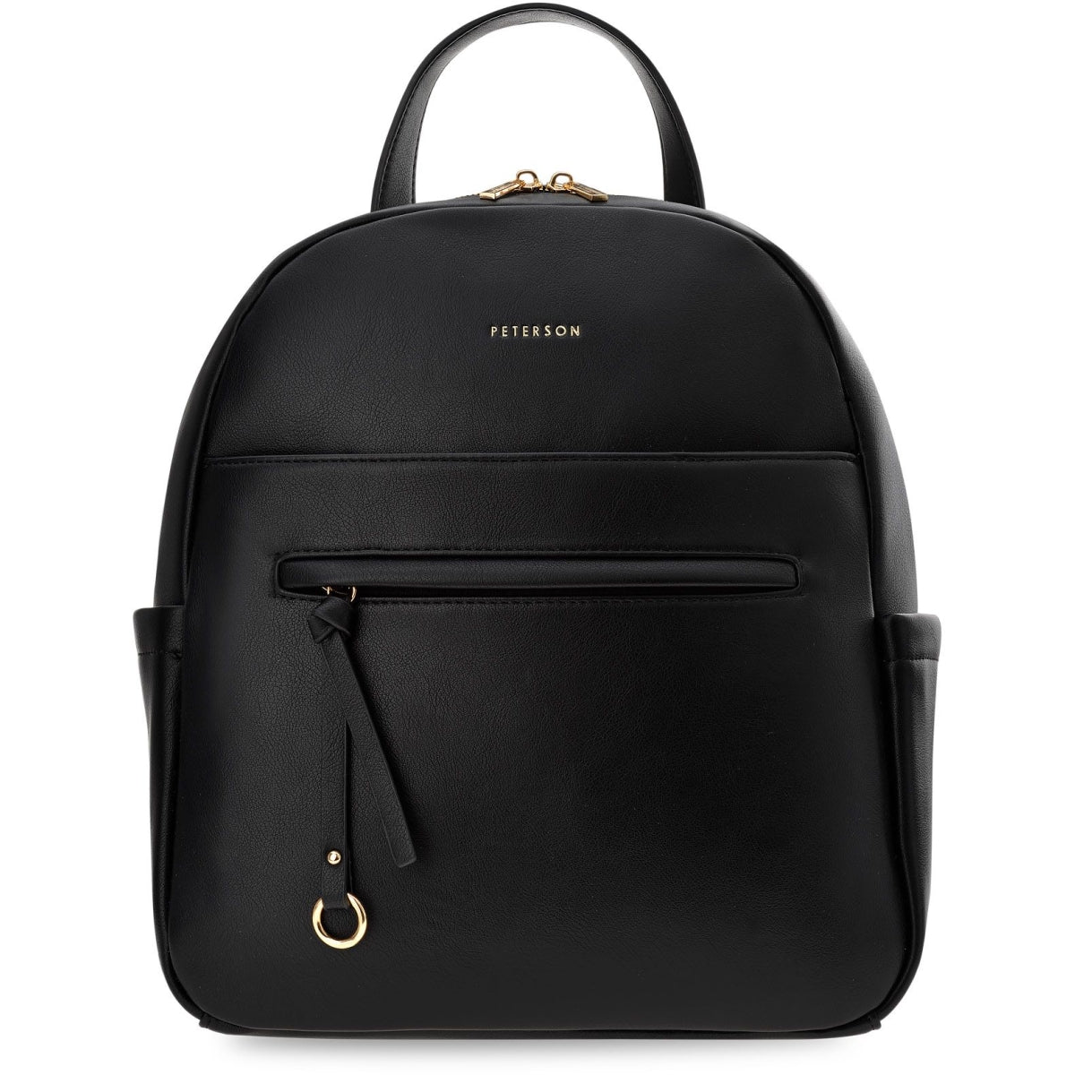 Peterson Elegant Women's BACKPACK Large Urban A4 Leather Classic Black