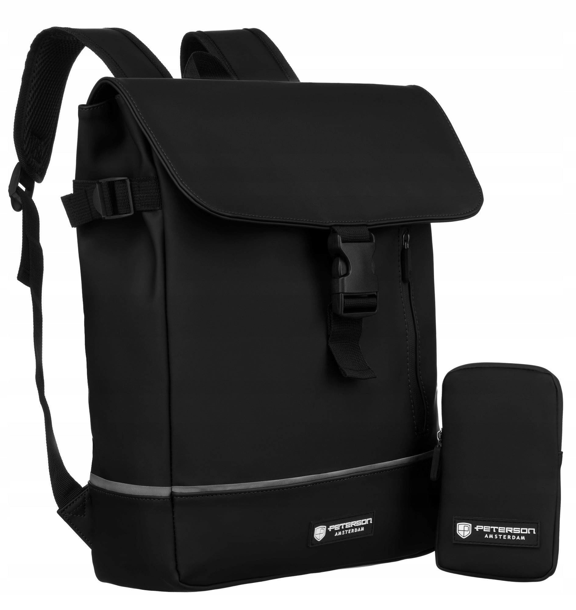 Peterson women's backpack stylish roomy solid fashionable for laptop + case