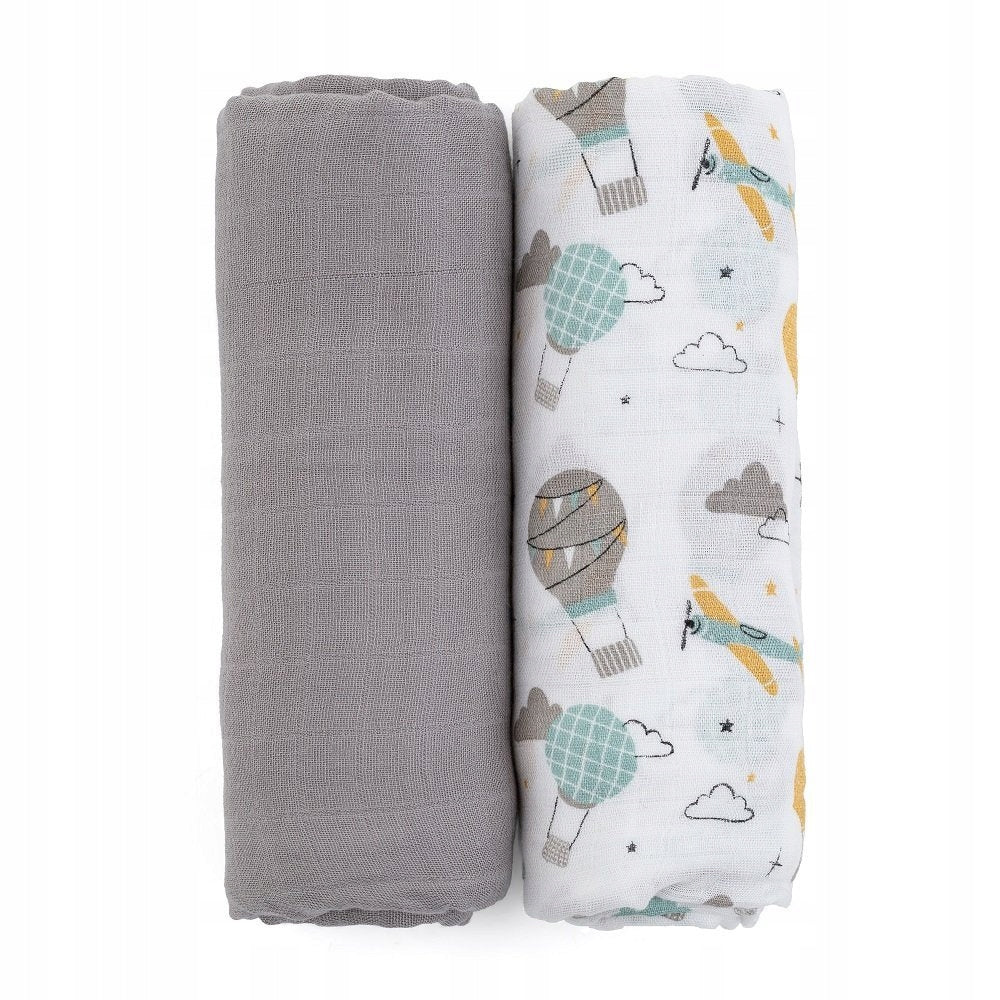 Petite&Mars MUSLIN SWADDLE 120x120cm 2pcs Grey Manufacturer code 8596202005940