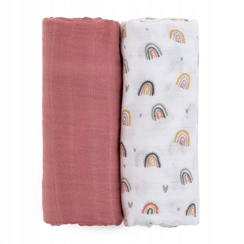 Petite&Mars MUSLIN SWADDLE 120x120cm 2pcs Rose Manufacturer code 8596202005933