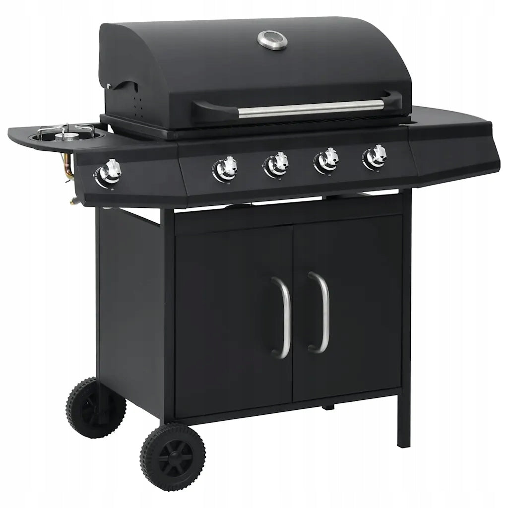 Petrashop Plynový gril 4+1 hořáky černý ocel Černý 310105 Power rating 2300 W