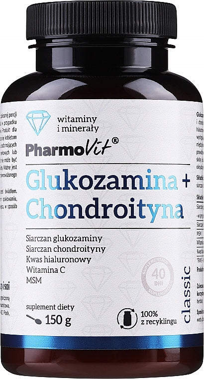 Pharmovit Glucosamine Chondroitin MSM Hyaluronic Acid 150g Powder 2 Pack Manufacturer code 5902811239899