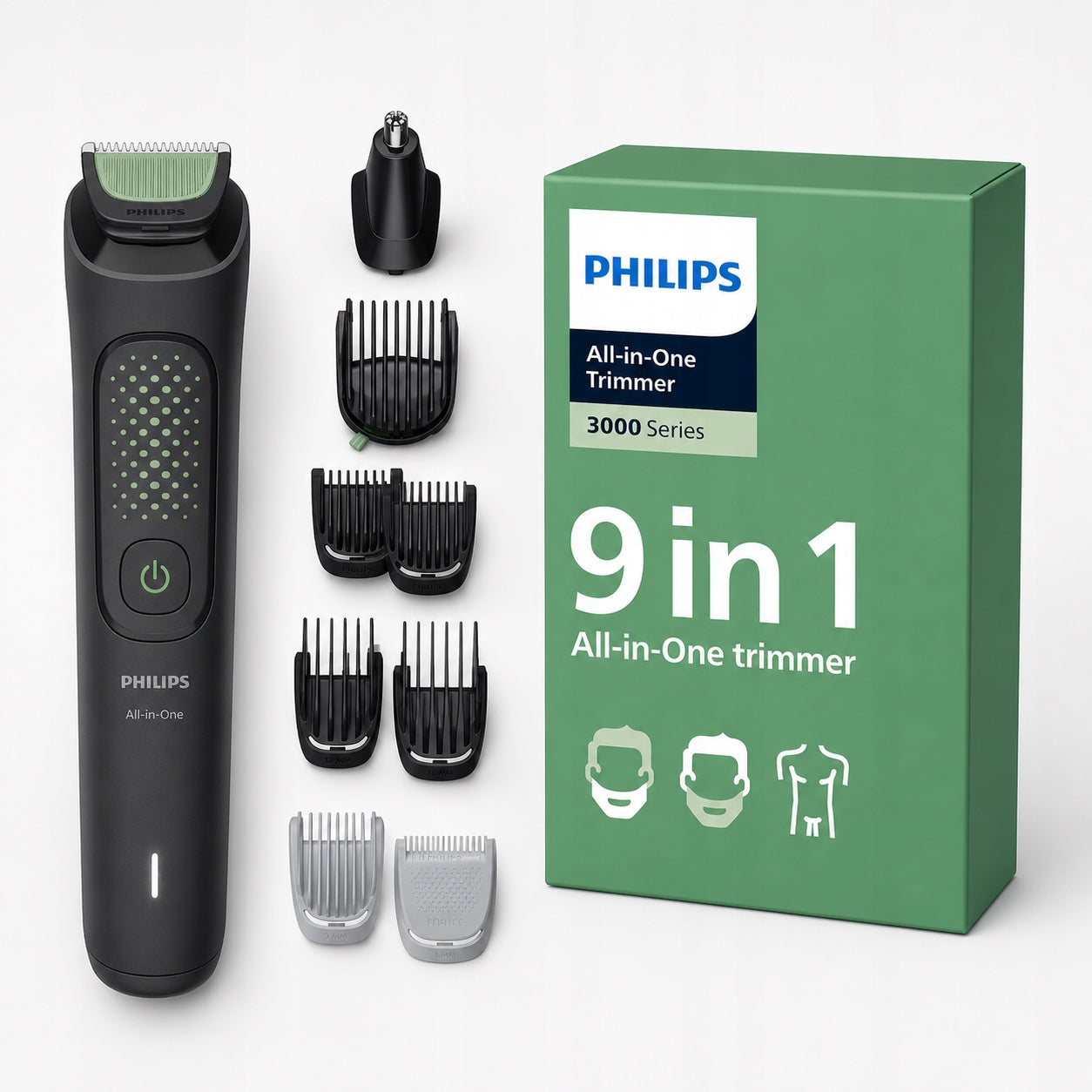 Philips 9in1 Multifunction Trimmer for Beard, Body, Nose, Ears 90 Min Work