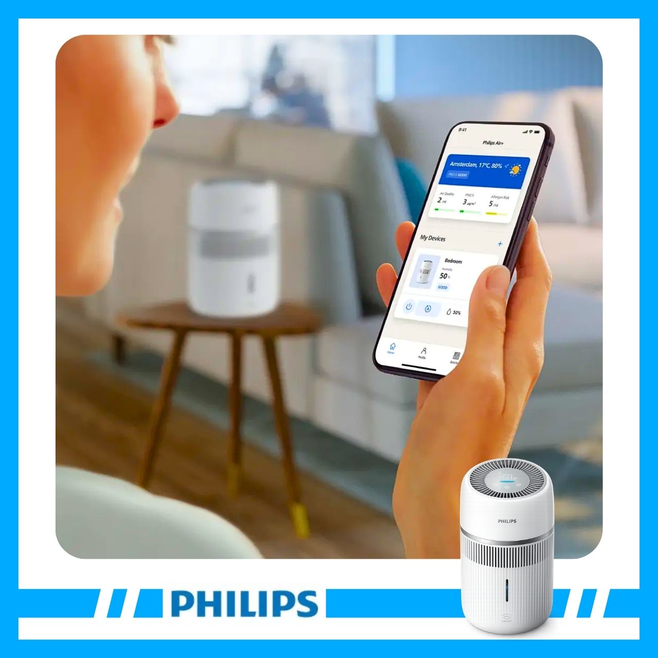 Philips Evaporative Air Humidifier HU4210/04 NanoCloud 3,5l Wi-Fi Water tank capacity 3.5 l