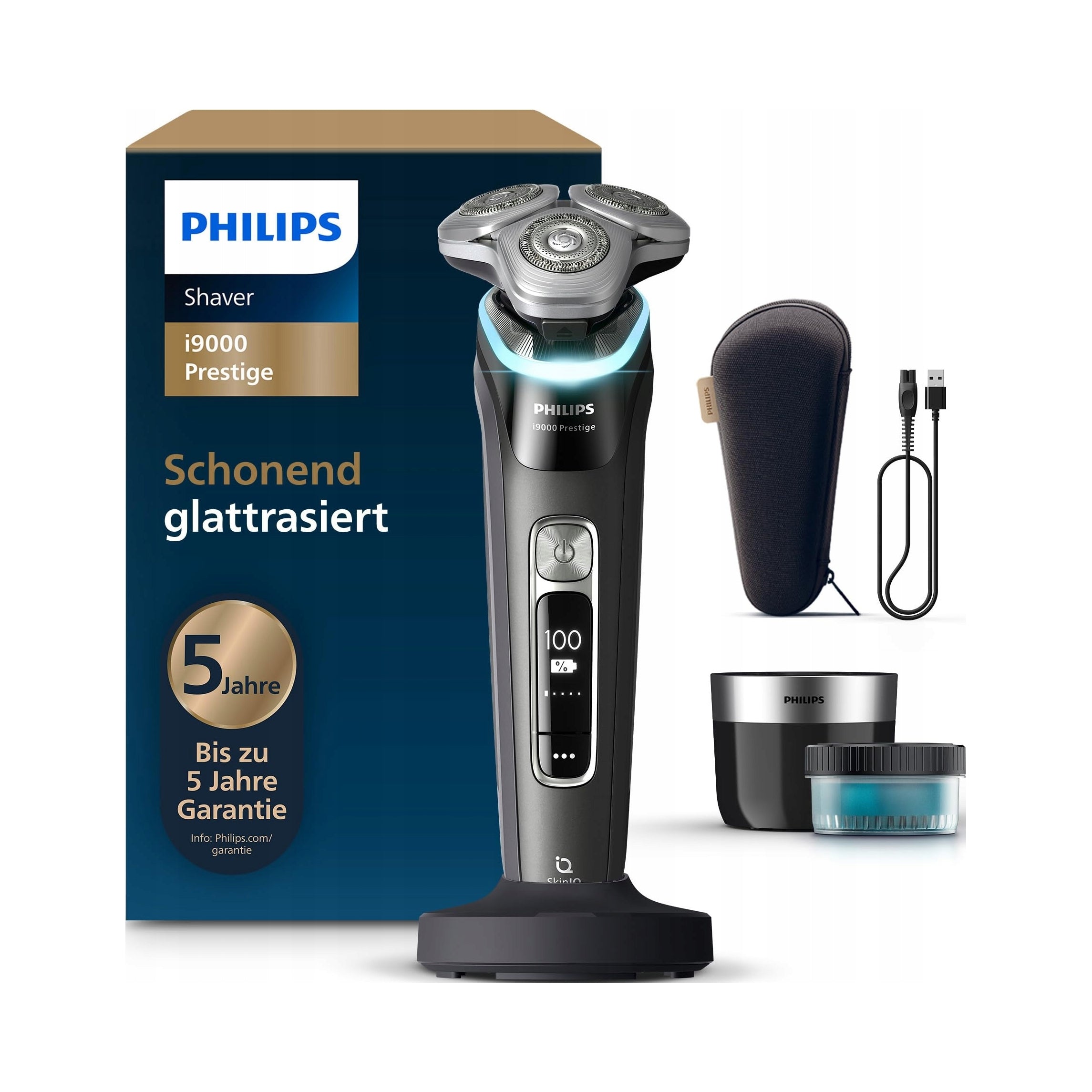 Philips Shaver i9000 Prestige Superior SkinIQ + Accessories