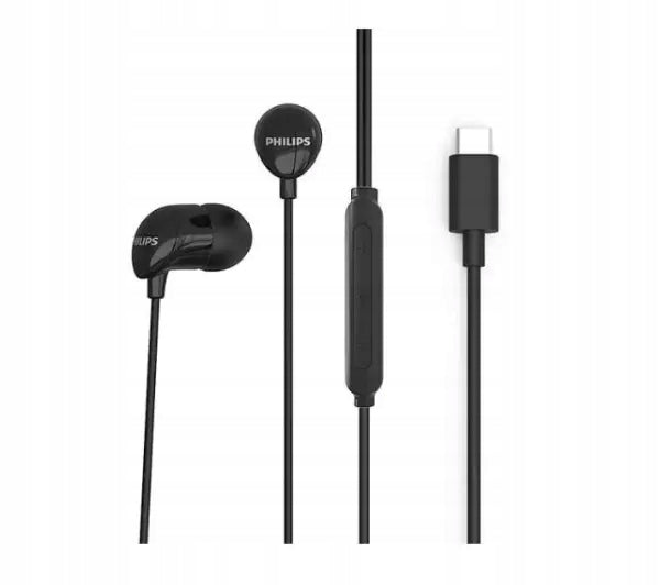 Philips TAE2146BK USB-C Earbuds with Microphone Wired Black