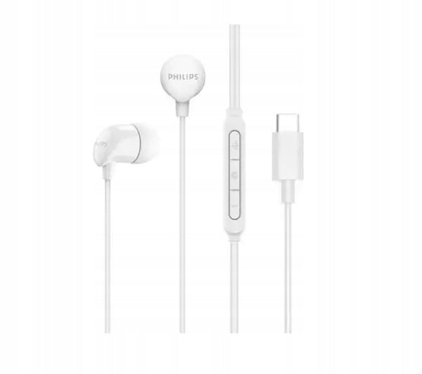 Philips TAE2146WT USB-C Earbuds with Microphone Wired White