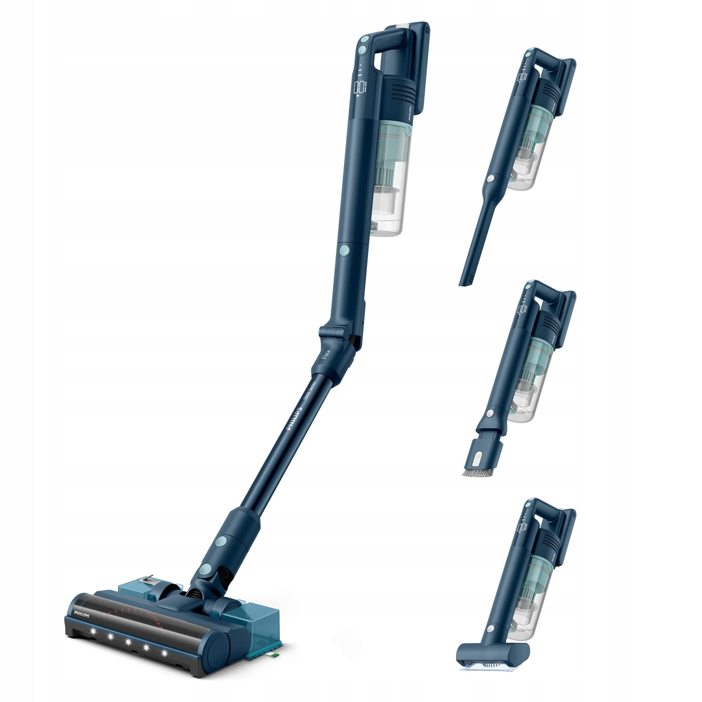 Philips XC5244/10 5000 Series Flex Aqua Stick Vacuum Cleaner, Blue Packaging status original
