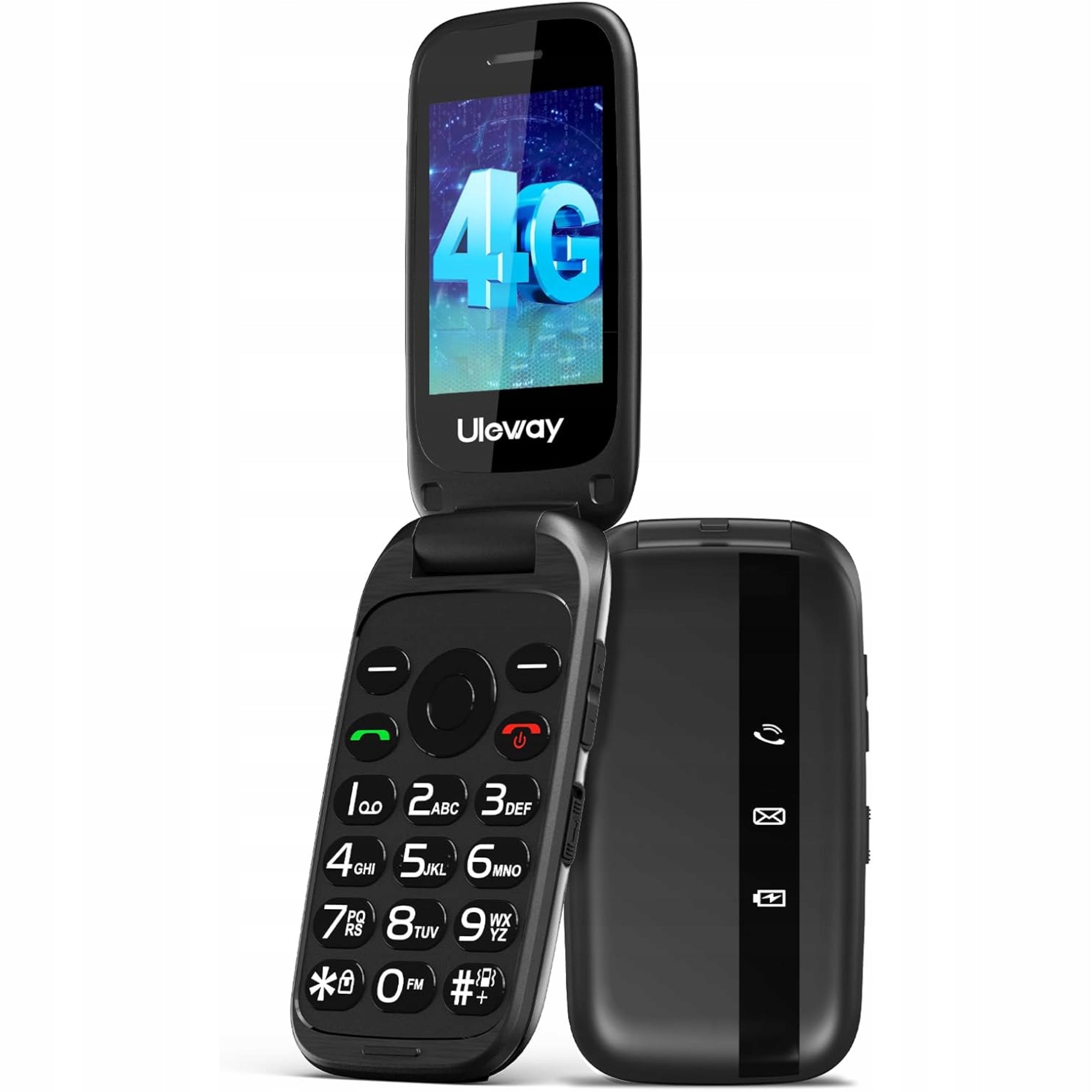 Phone For Senior 4G Ufferson Flip Dual SIM SOS Large Keys