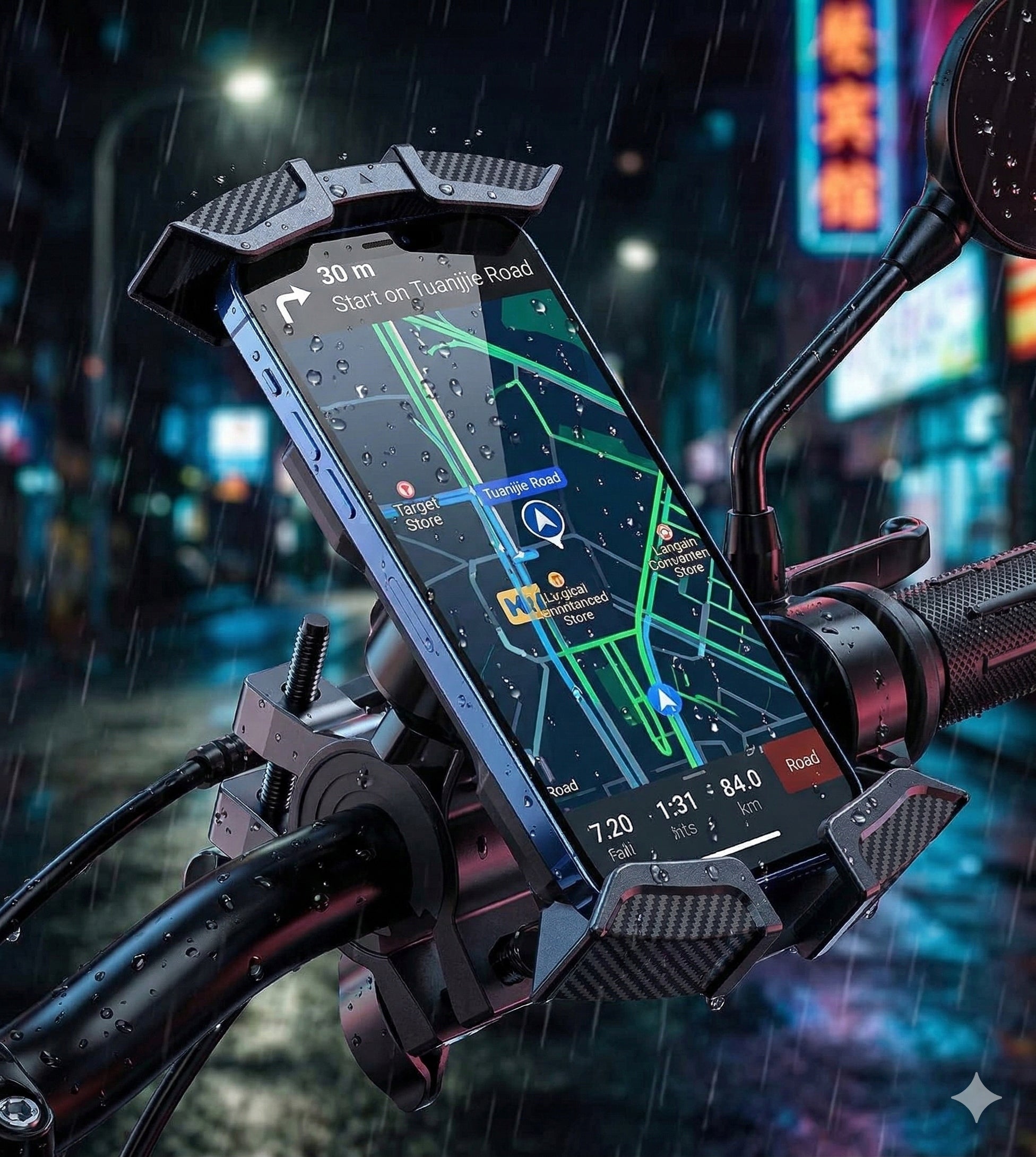 Phone Holder for Motorcycle Bike Electric Scooter Solid Strong Manufacturer code DERSELO UCHWYT ROWEROWY