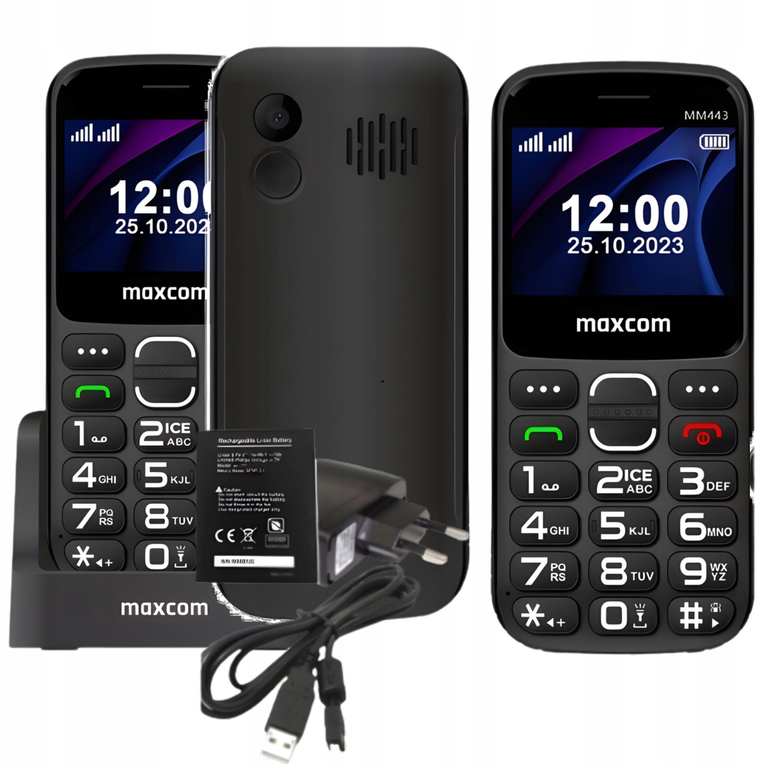 Phone for senior Maxcom MM443 large keys and font ,4G ,SOS,1700mAh Charger included yes