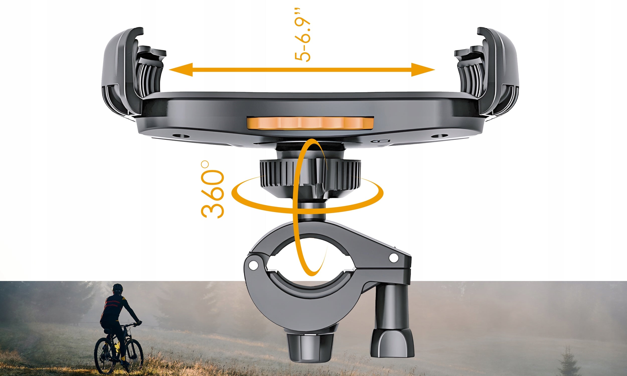 Phone holder INTMIX adjustable 360° handlebar resistant Manufacturer code UCHWYT-INTMIX