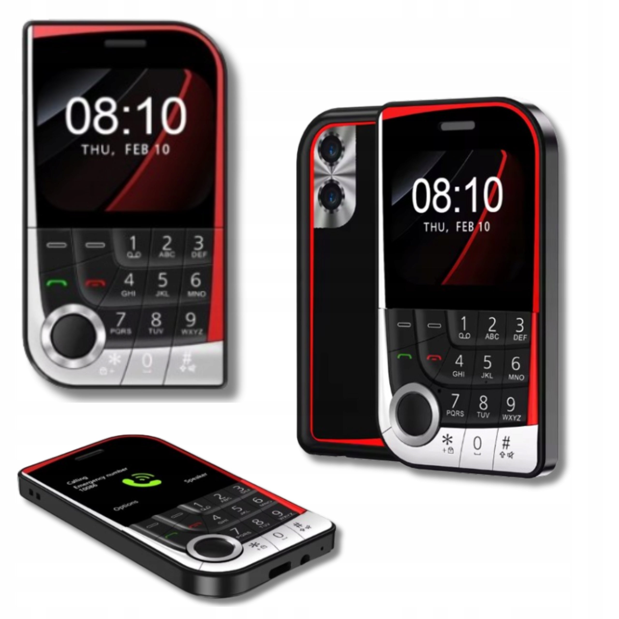 Phone mini pocket dual SIM FM radio flashlight for senior children