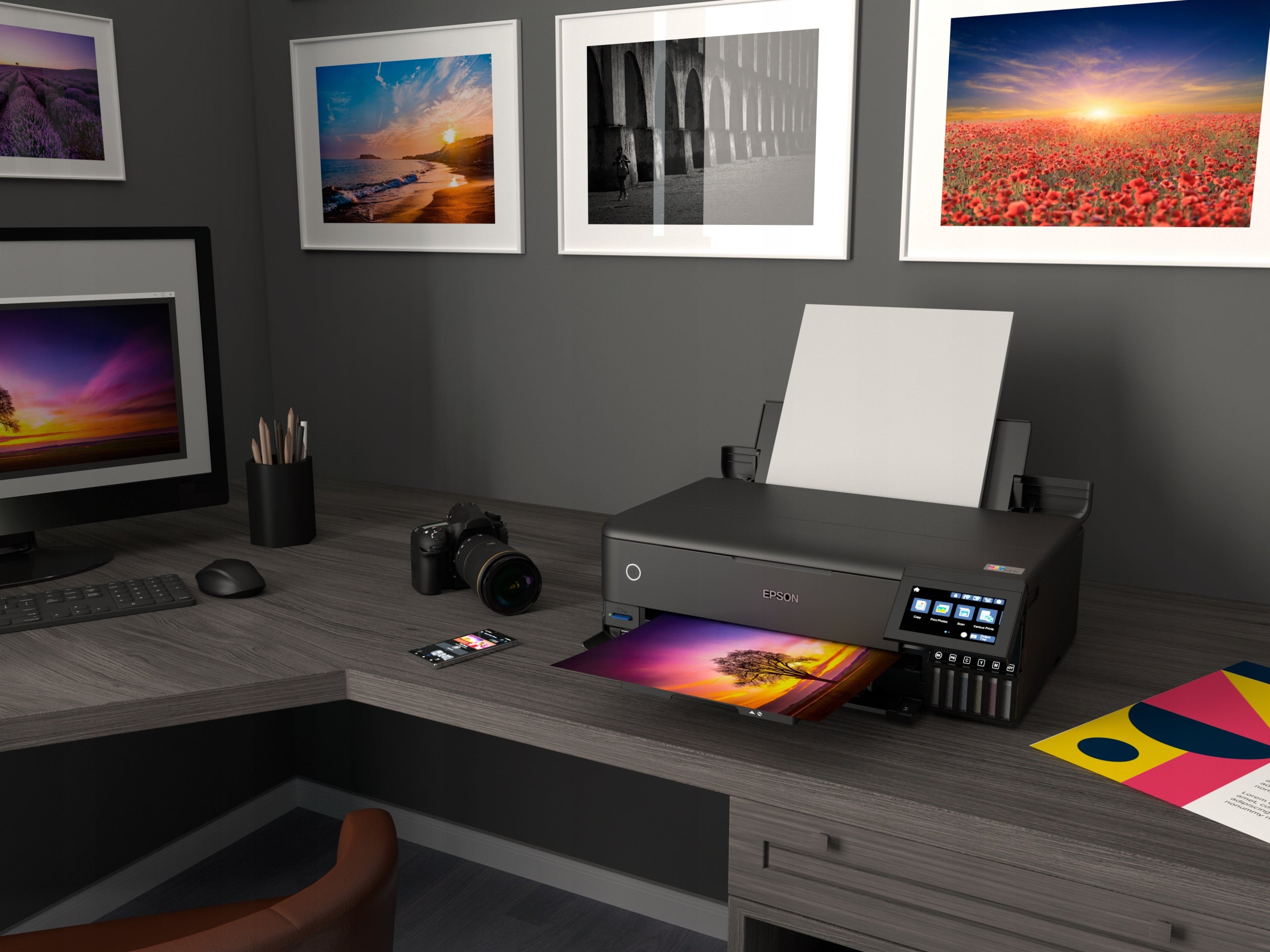 Photo printer A3 Epson EcoTank L8180 WiFi for photos INKS 6x COLOR Manufacturer code C11CJ21402