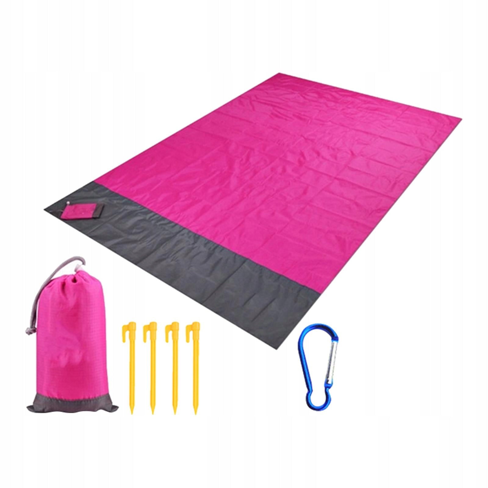 Picnic Blanket Durable Beach Blanket for Camping Rose Red 200cmx210cm Color other