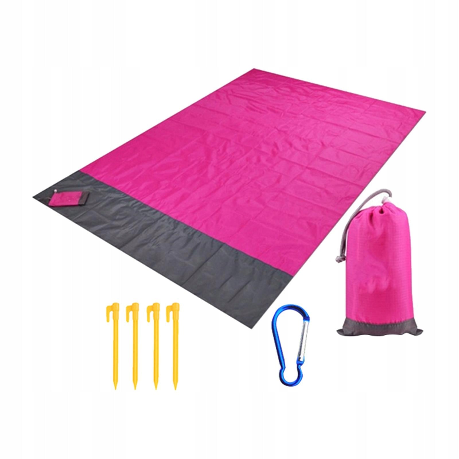 Picnic Blanket Durable Beach Blanket for Camping Rose Red 200cmx210cm