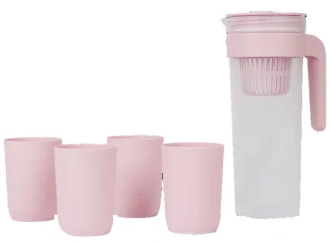 Picnic filter jug 4 cups 1L pink