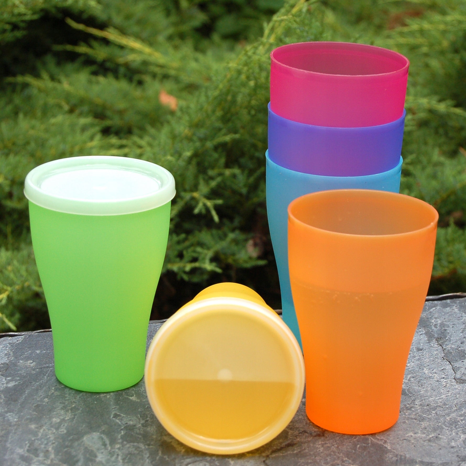 Picnic mugs 0,5 L plastic cover 6 pcs Color multicolor