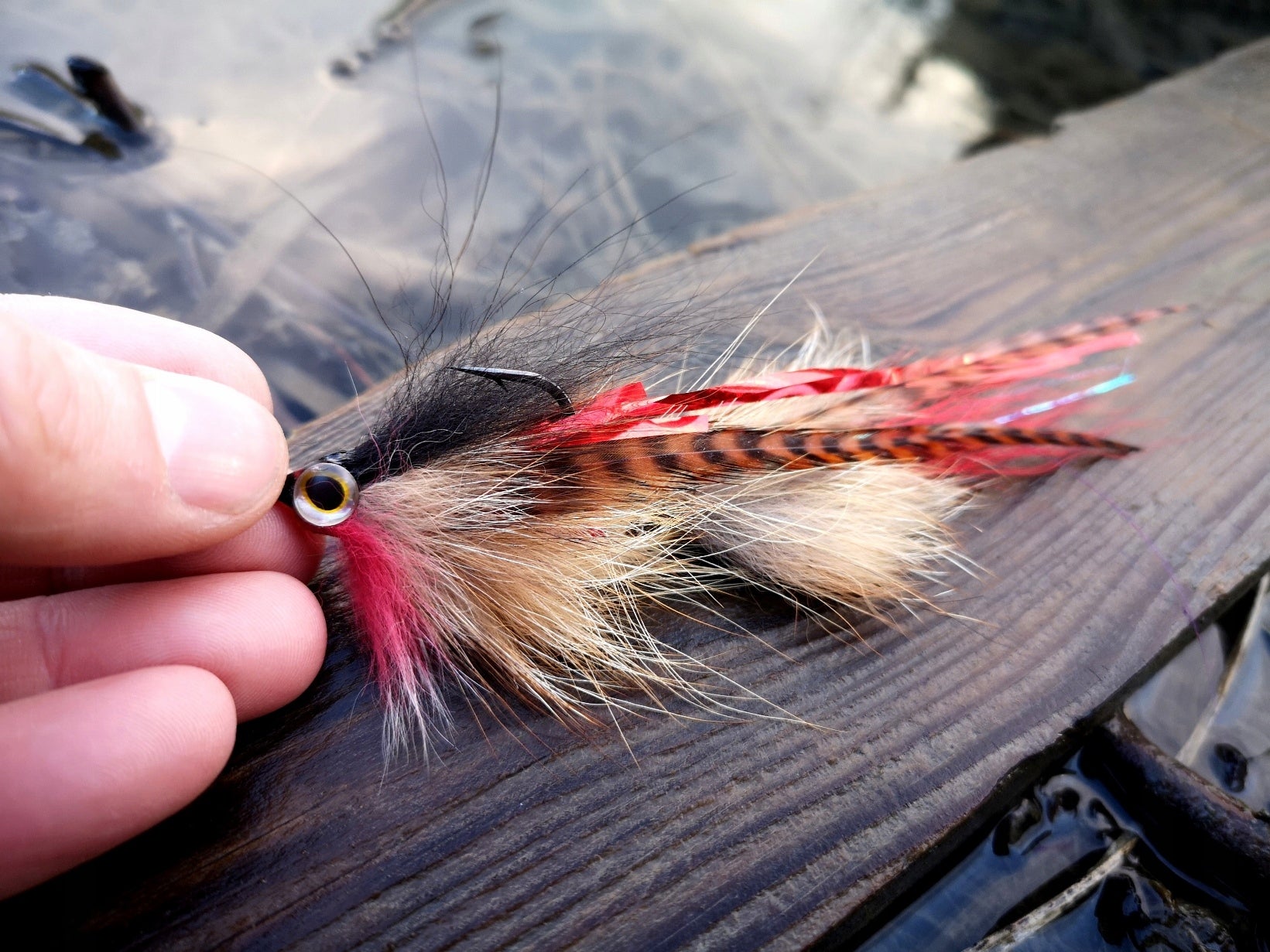 Pike and zander fly 15 cm - 5 GR. SLY Fox TWO HOOKS KILLER #01 For ides perches trouts zanders catfishes pikes