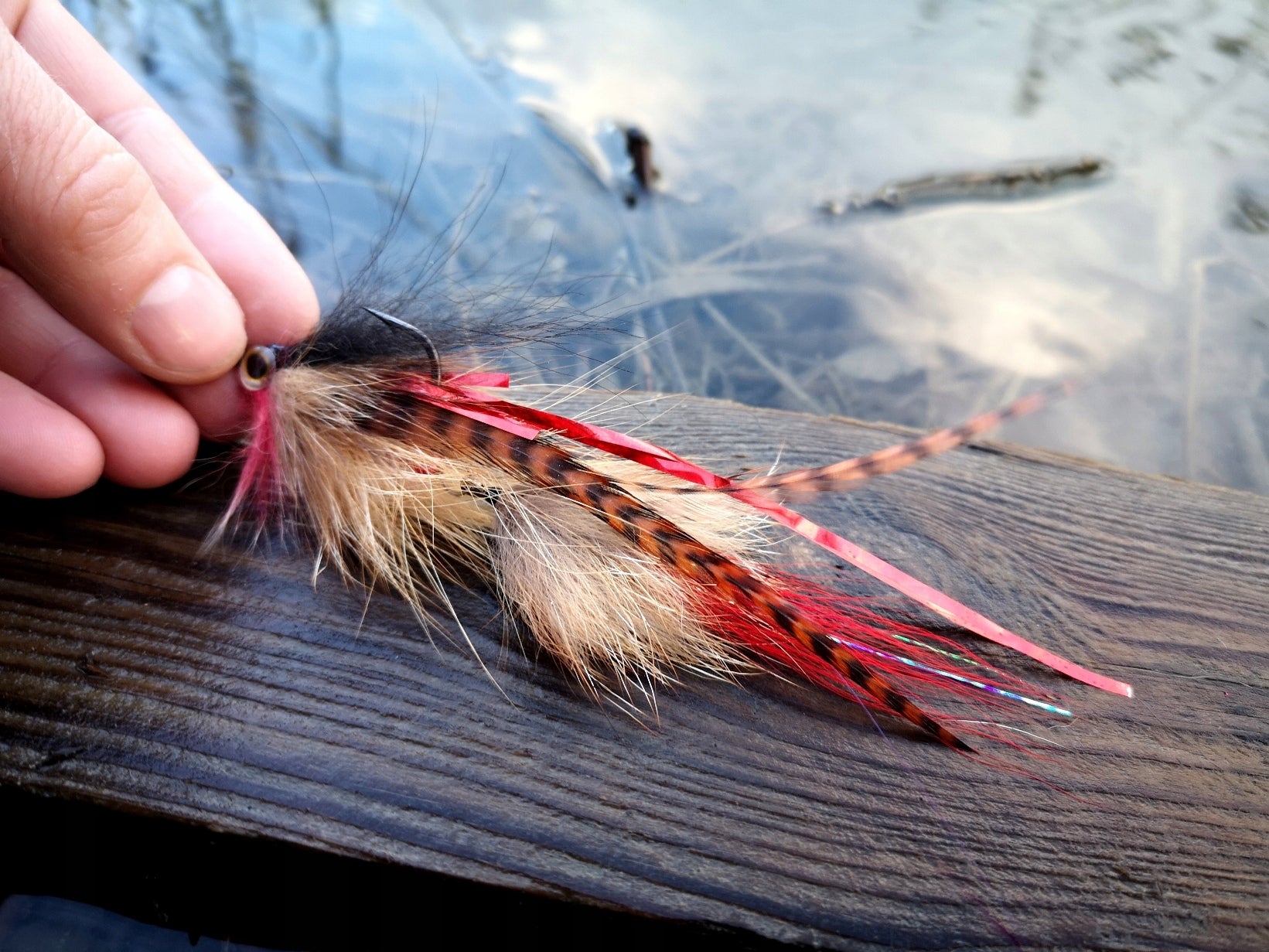 Pike and zander fly 15 cm - 5 GR. SLY Fox TWO HOOKS KILLER #01 Length 15 cm
