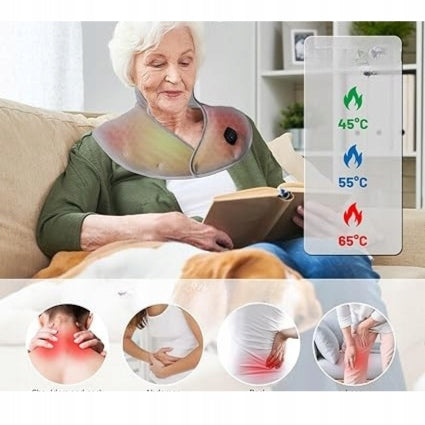 Pillow Heating Collar Wireless Neck Shoulder Massage USB 3 Modes Medical device no
