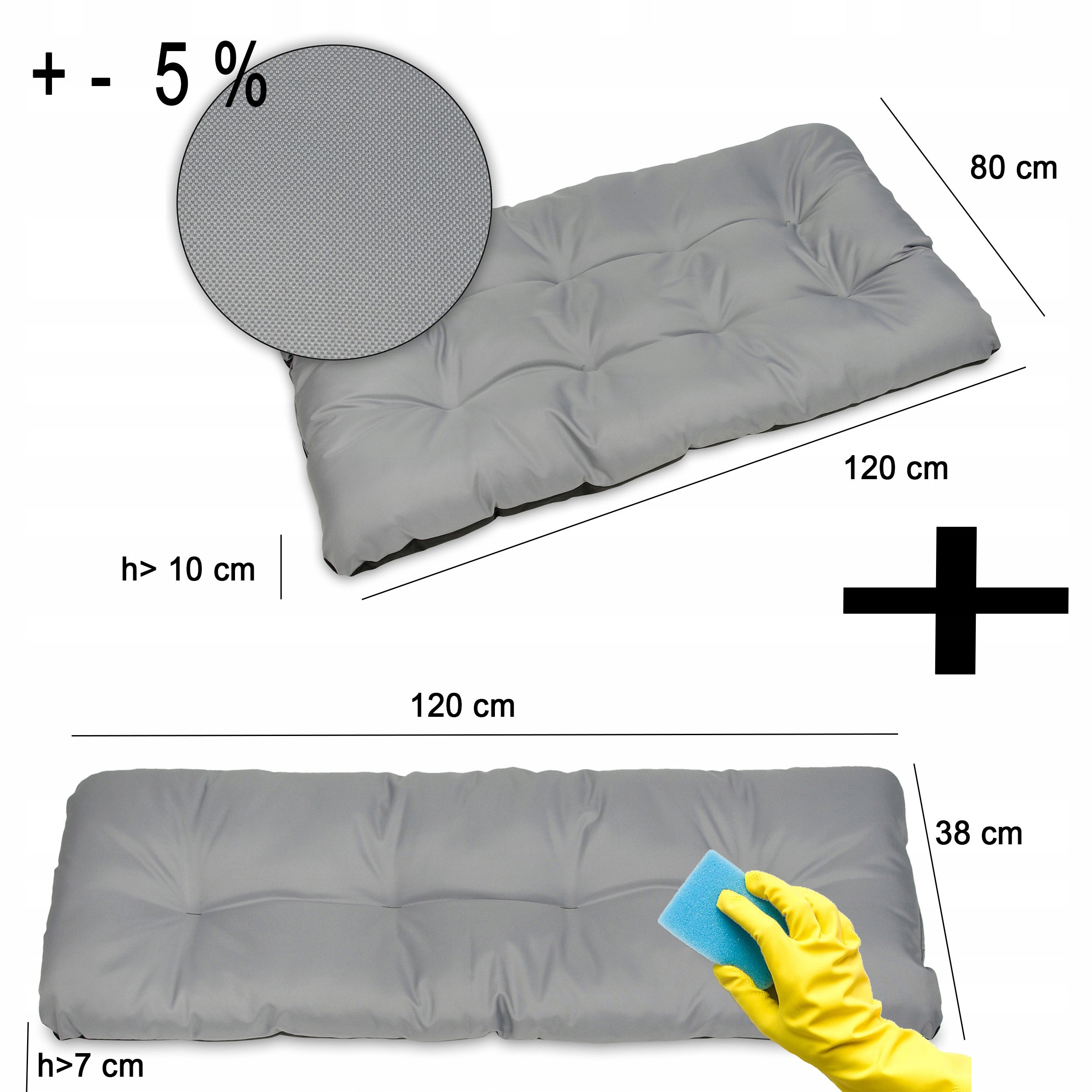 Pillows for pallet furniture, bench 120x80+120x40 fuks Manufacturer no brand