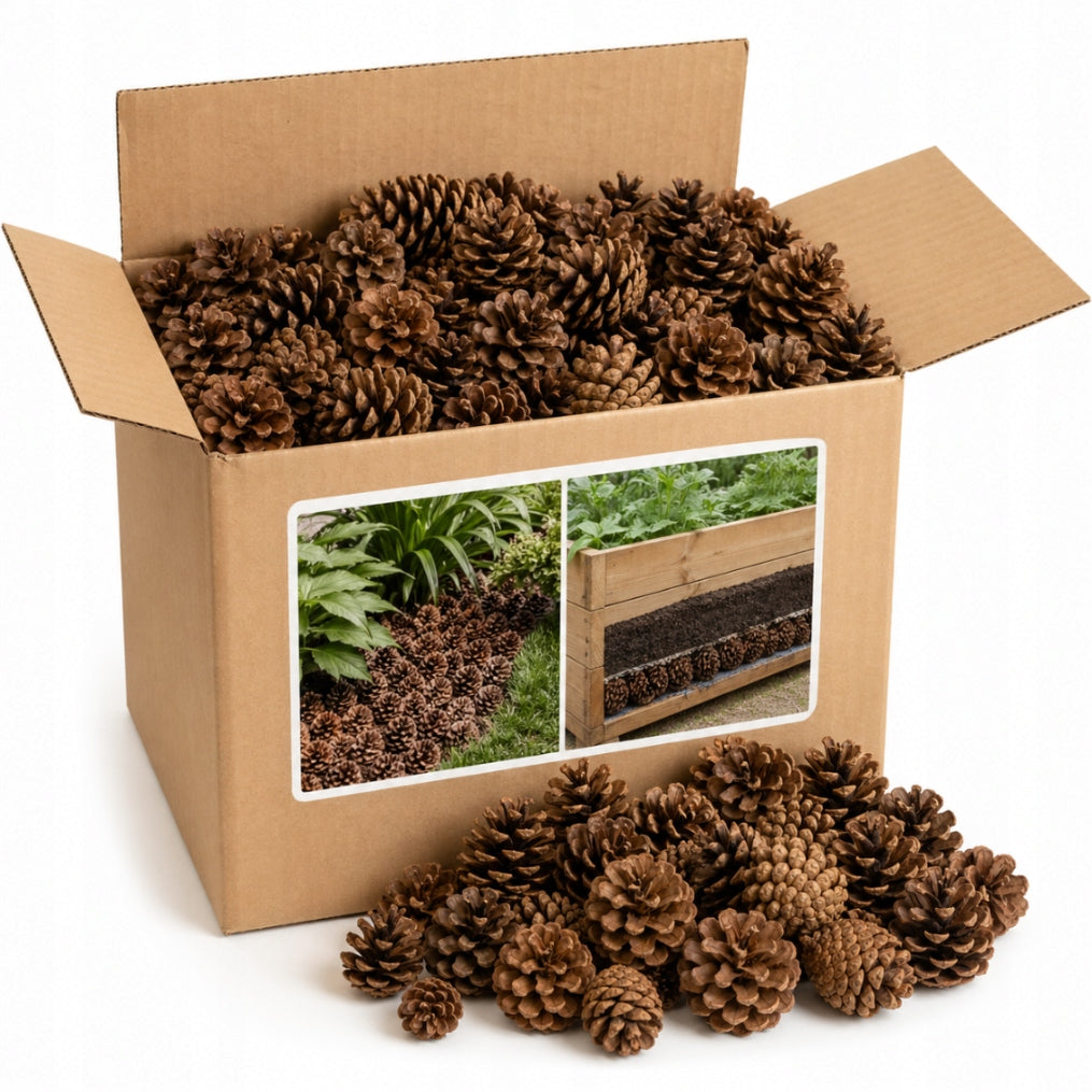 Pine garden cones for flower beds 21kg 160l WITHOUT SEEDS DRIED EKO