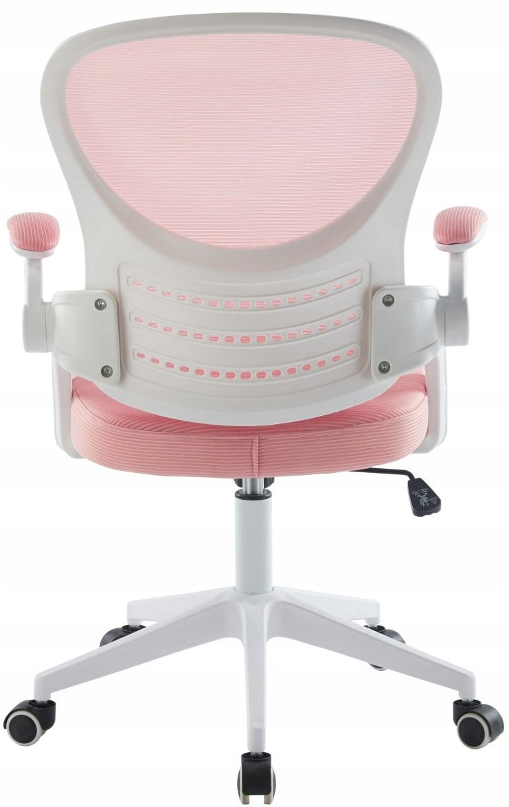 Pink FELIX Swivel Chair – Comfortable Office Chair with Fabric and Mesh Brand no brand