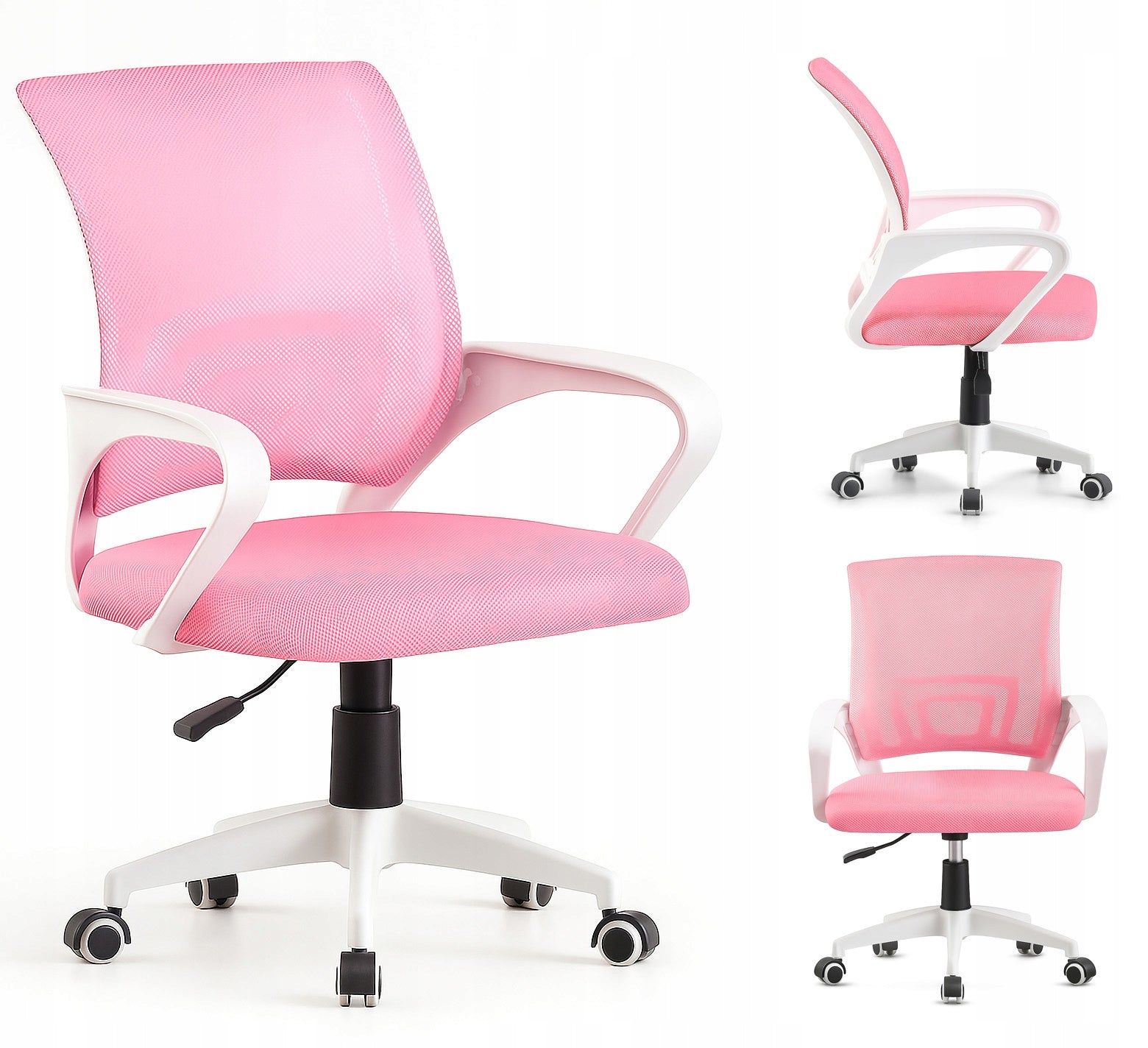 Pink Office Chair Swivel Ergonomic Mesh Chair for Girls