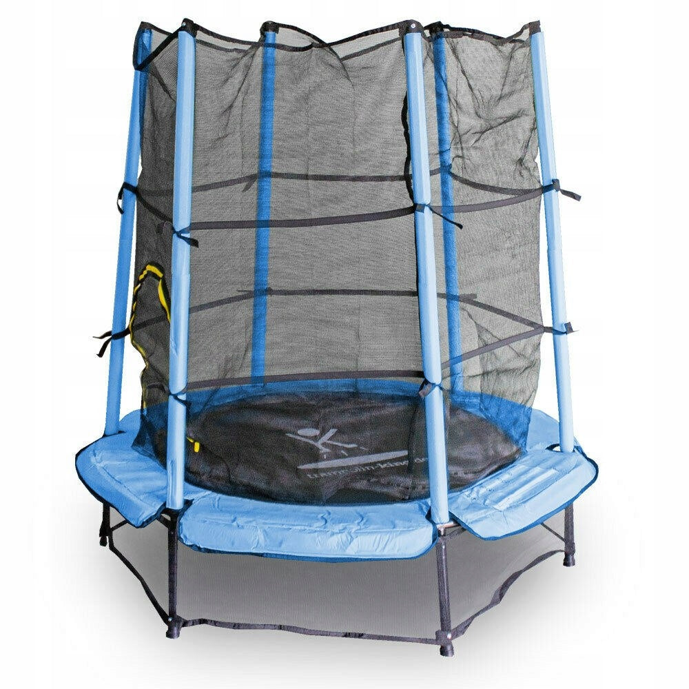 Pink Trampoline for Children's/Children's Garden + Cover and Strong Whip Mesh Size (ft) 4,5 (140 cm)