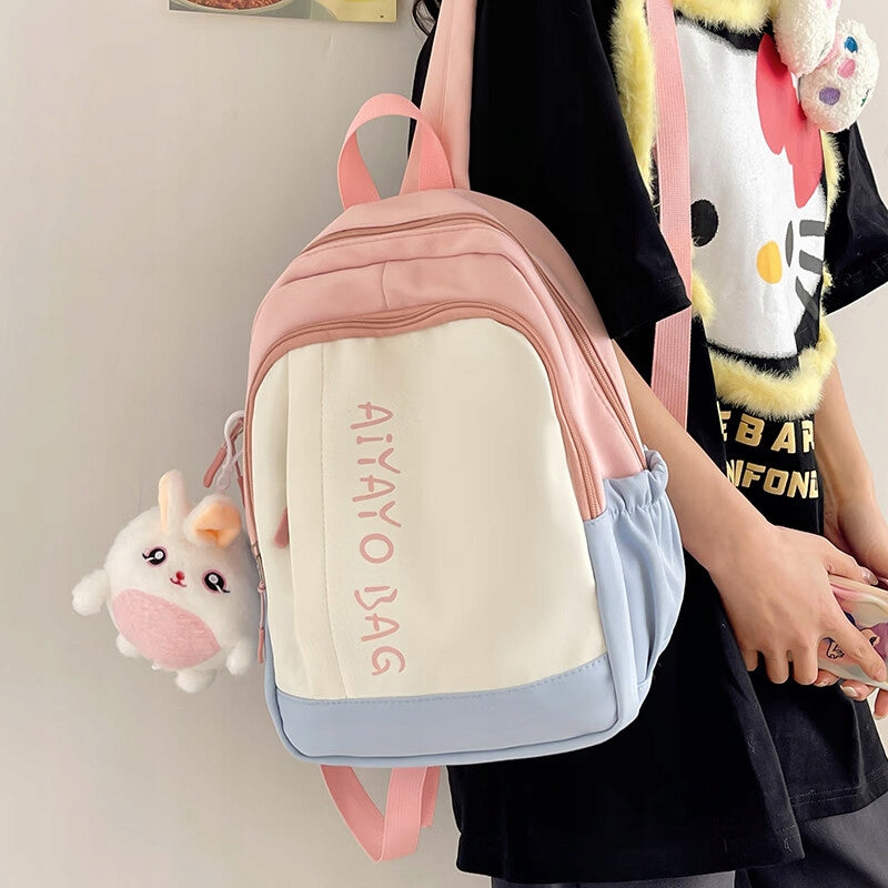 Pink kids backpack for school girls, lightweight study travel bag Manufacturer code JD_YQQ_9342