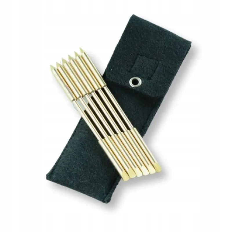 Pins STANDARD fi 5mm - Brass - For Pinotherapy 6 pcs with case