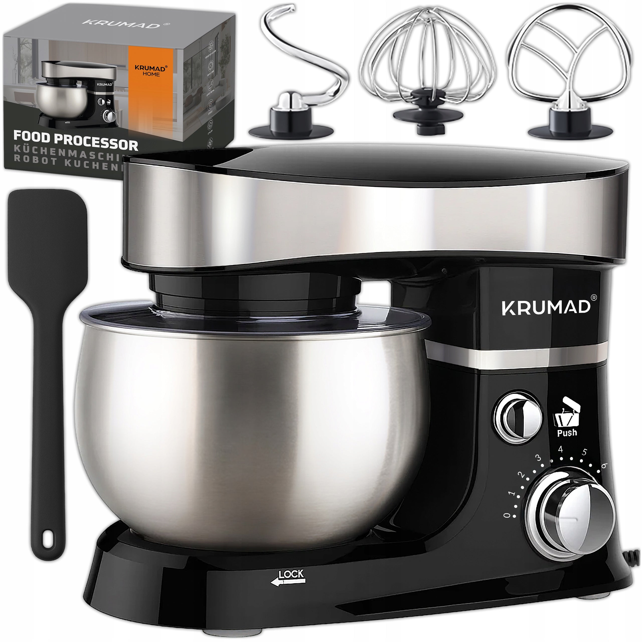 Planetary Food Processor 2000W with Bowl 3L and 6 Levels