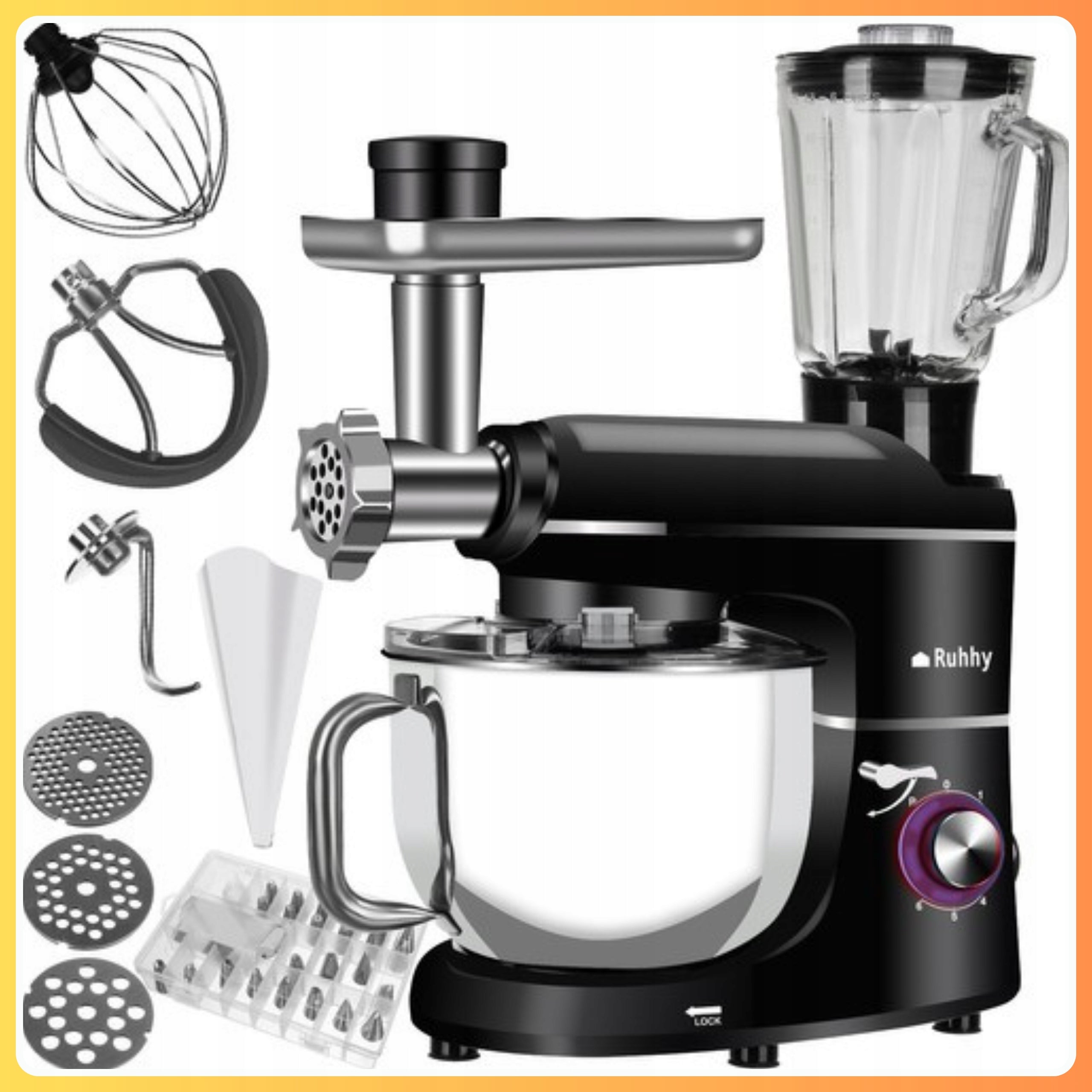 Planetary Food Processor With Blender Meat Grinder 2200W Power rating 2200 W