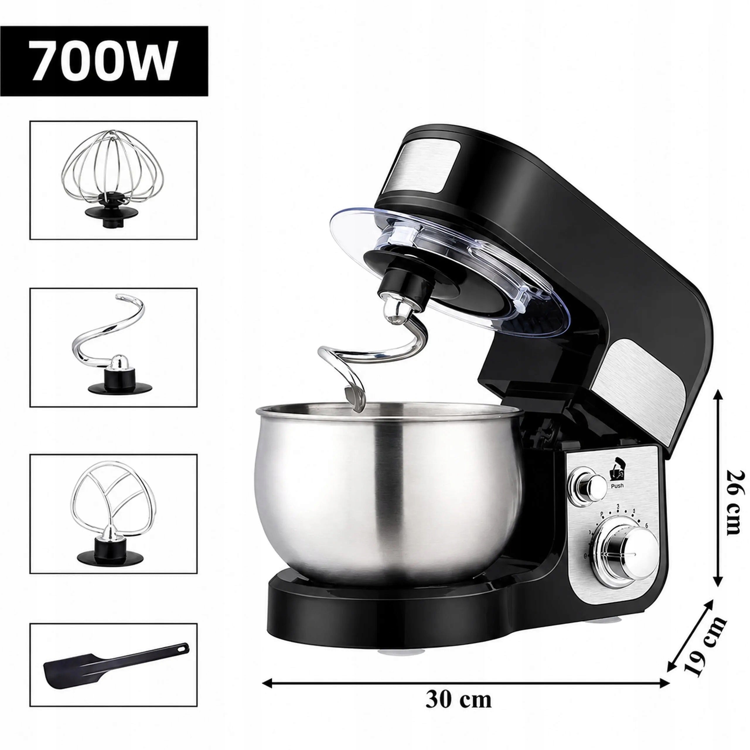 Planetary Food Processor with Bowl 3L Multifunctional Mixer 3in1 700W Real