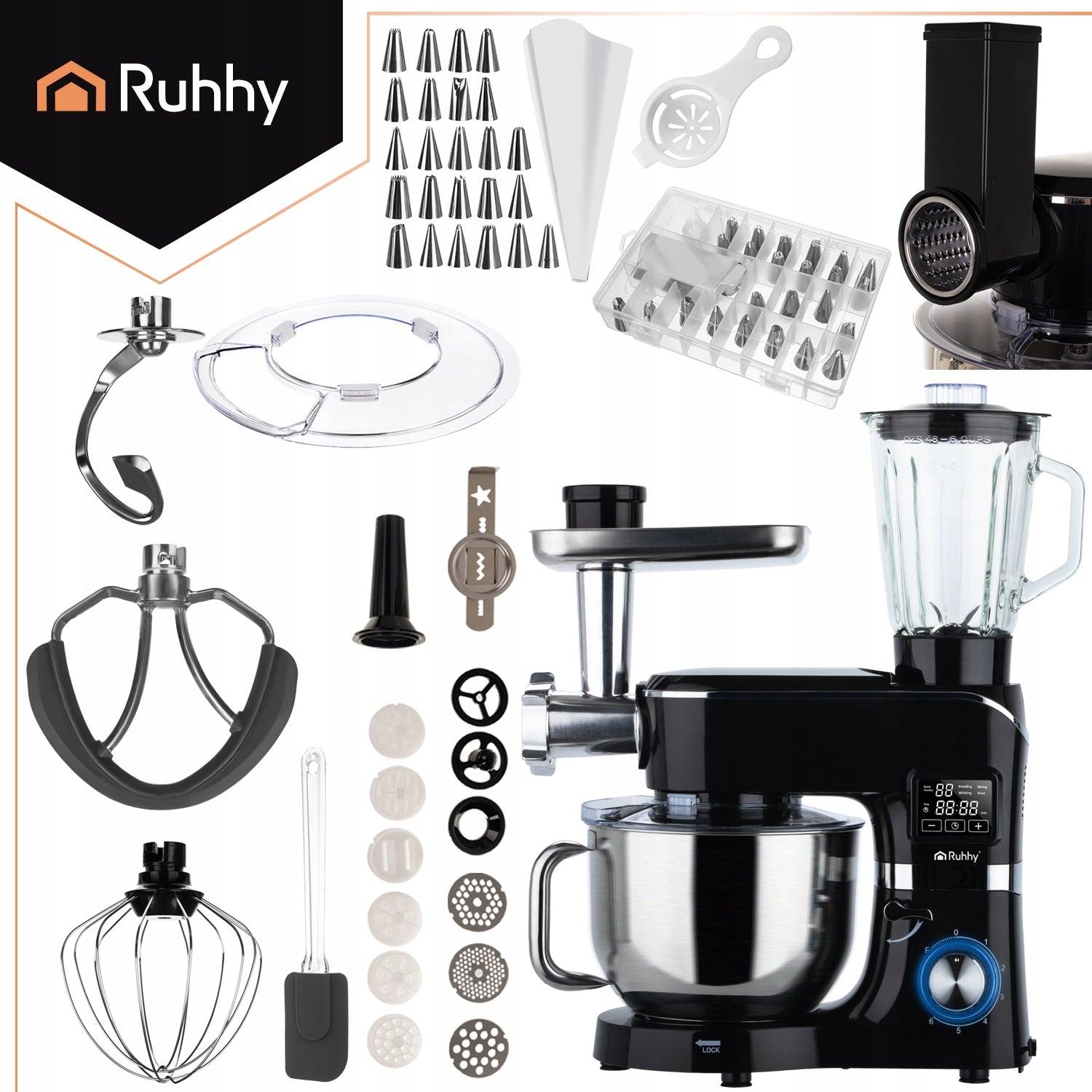 Planetary Food Processor with Heated Bowl 6,2L Multifunctional + Blender Packaging status original