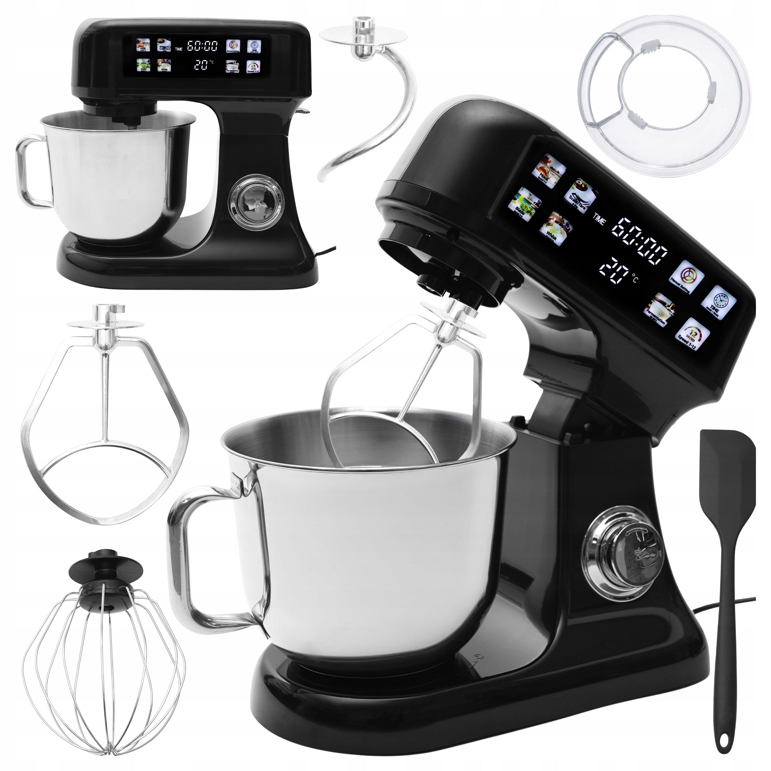 Planetary Robot Kitchen Mixer 6 L LED Panel Fermentation Weight 2000 W