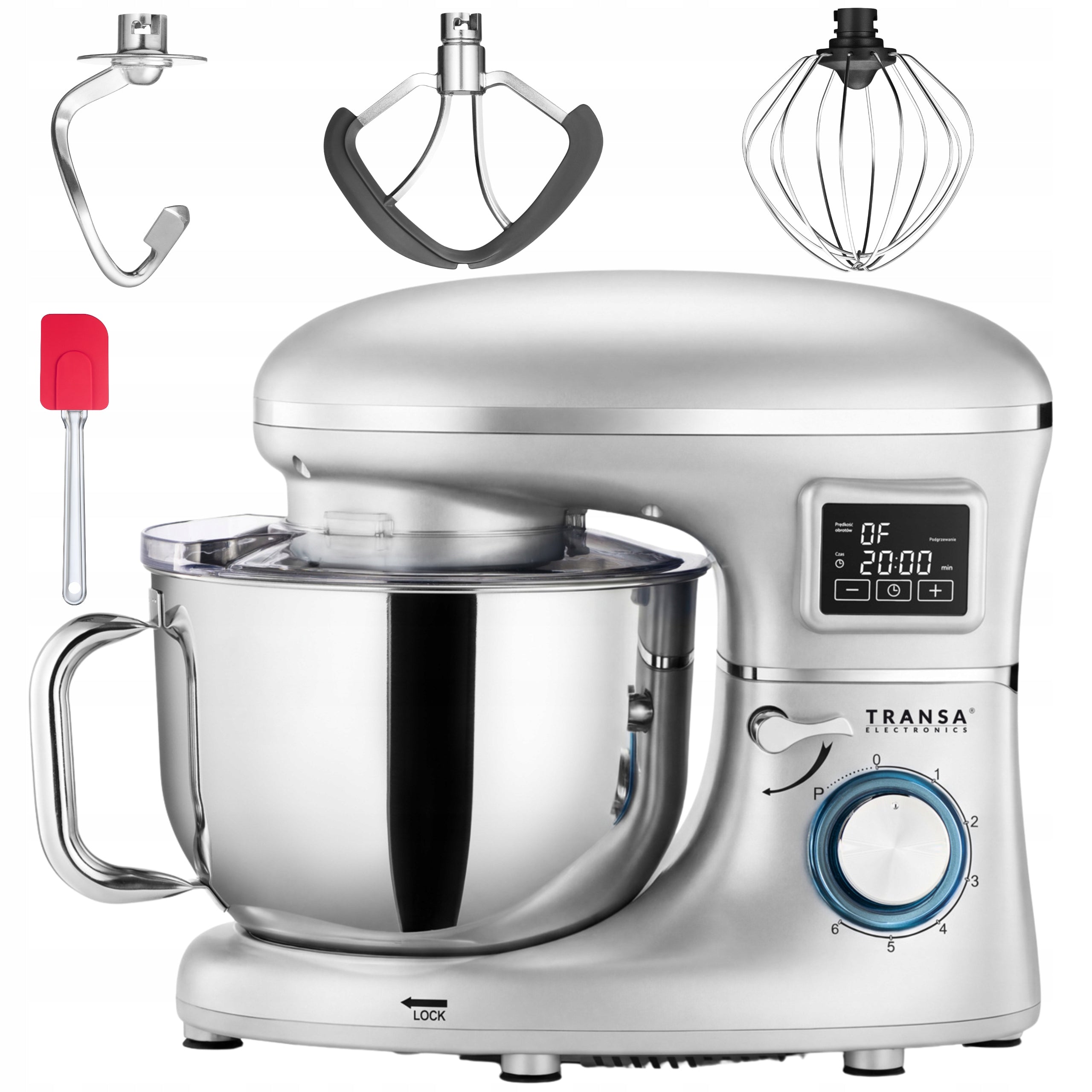 Planetary Robot with Heated Kitchen Bowl Silver BOWL 6L LARGE POWER 3000W