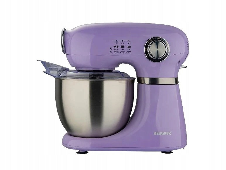 Planetary food processor 1000 W BERGNER RETRO, purple bowl capacity 5 l