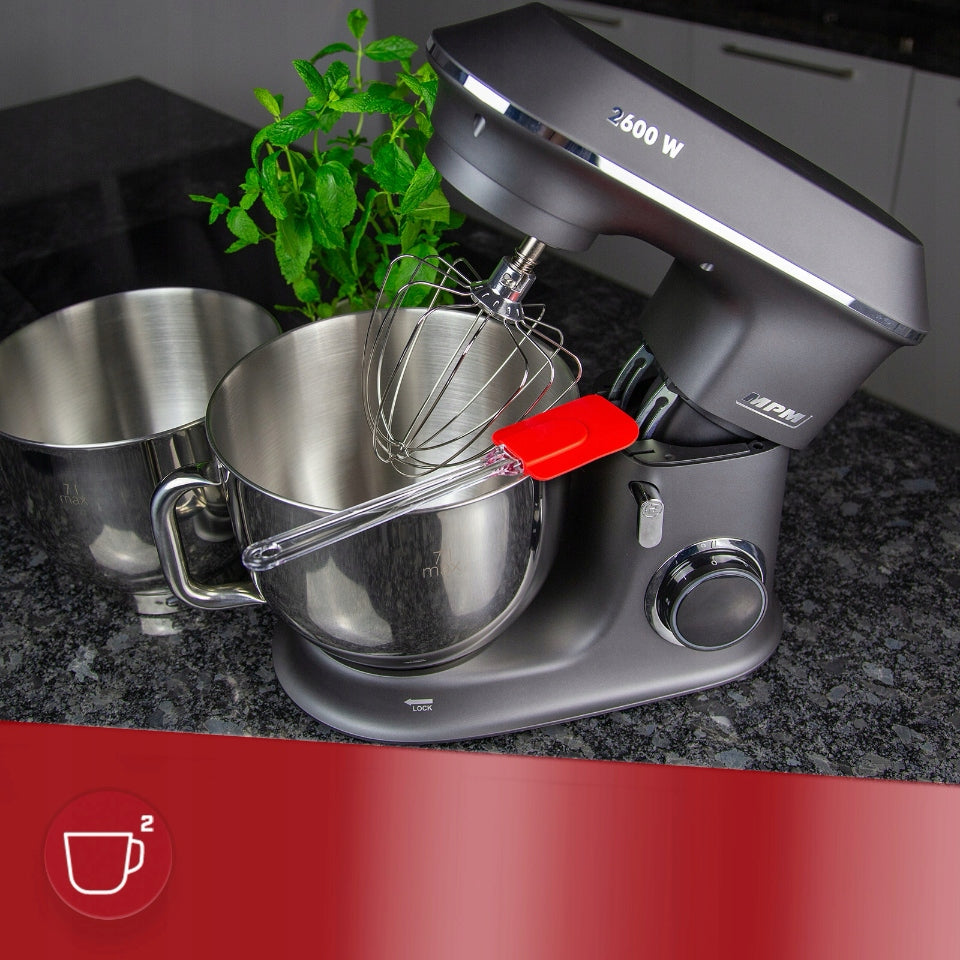 Planetary food processor 2 bowls included MPM PROFESSIONAL POWERFUL 2600 W Power rating 1501 W