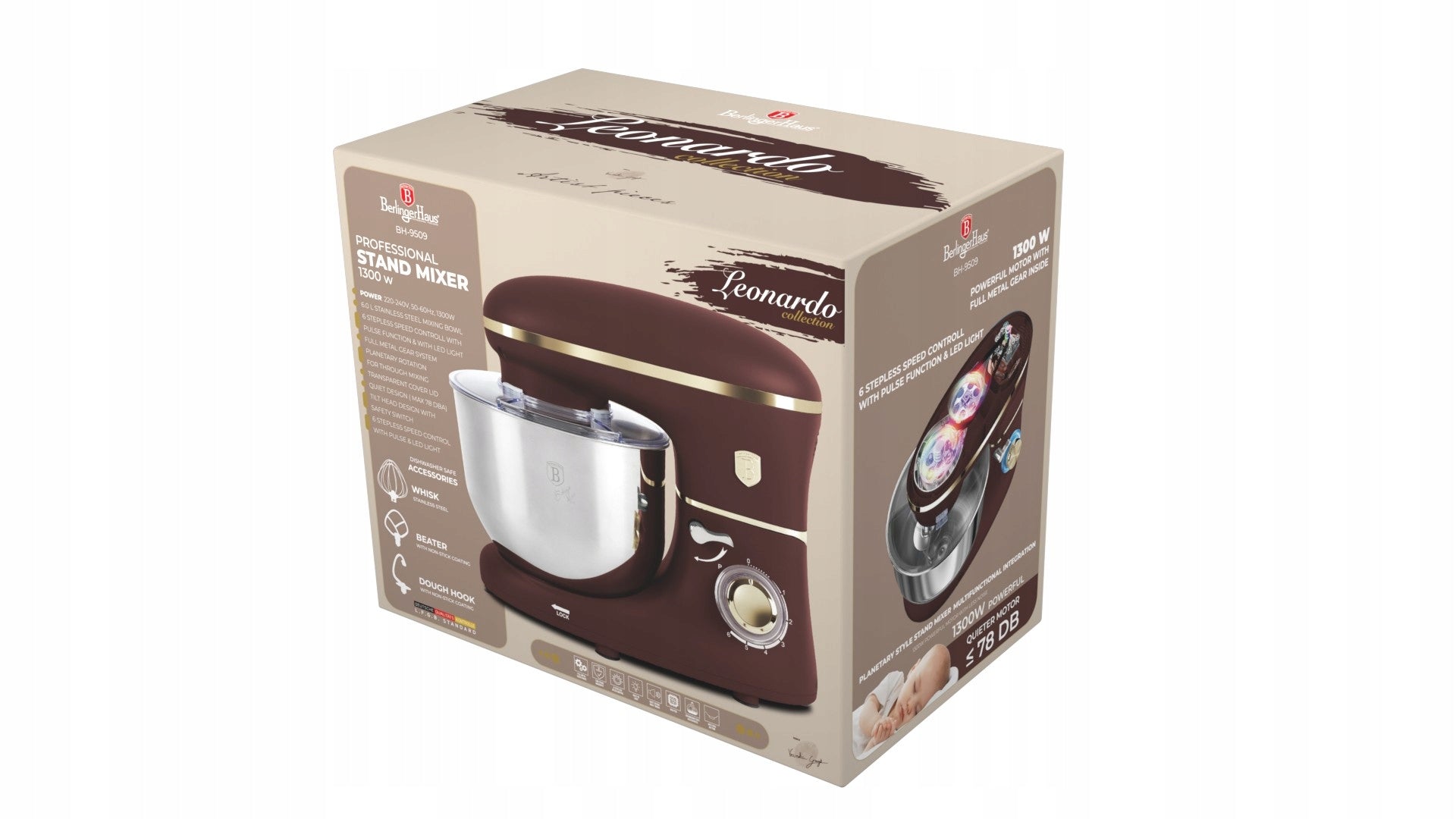 Planetary food processor BerlingerHau1300W BH-9509 Leonardo Manufacturer code BH-9509