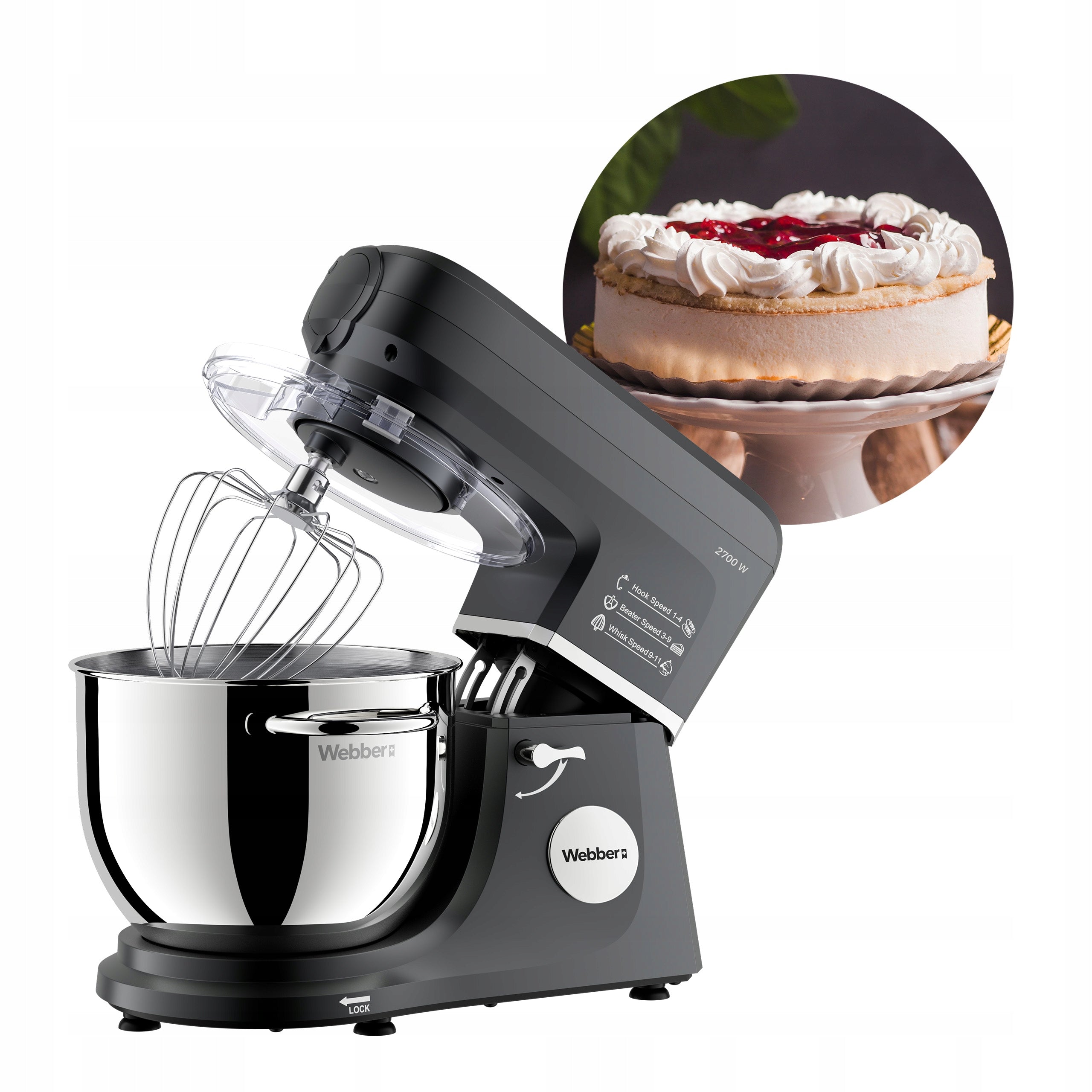Planetary food processor Webber SM17 2700W bowl 7L multifunction mixer Brand Webber