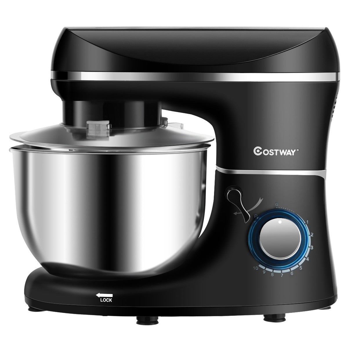 Planetary food processor with bowl Costway 1300 W black strong Packaging status original