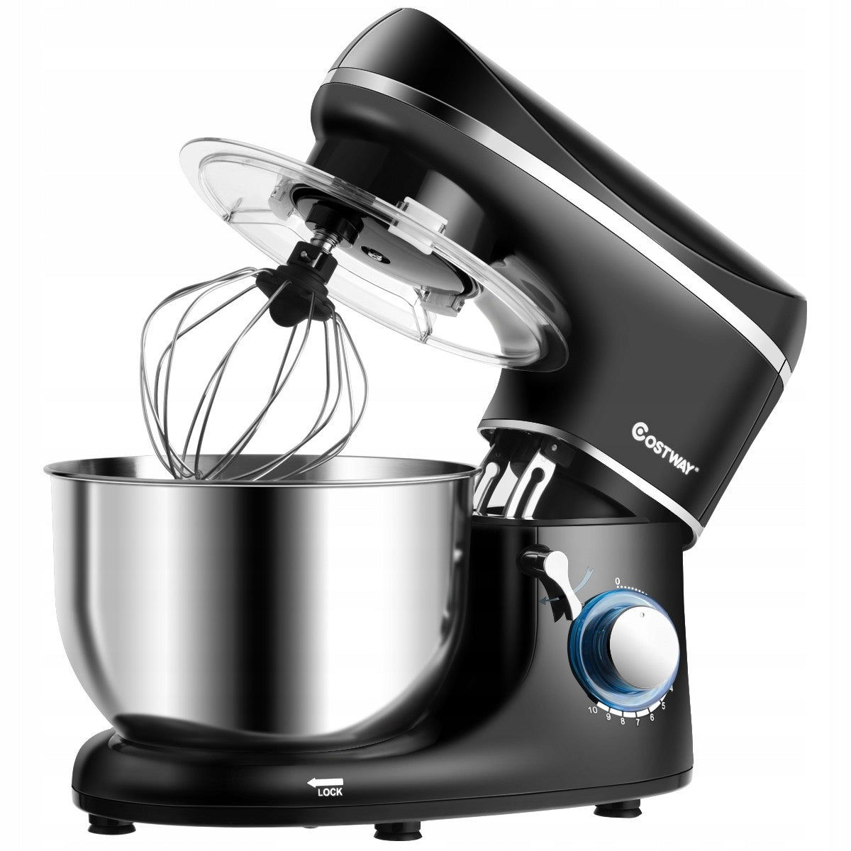 Planetary food processor with bowl Costway 1300 W black strong