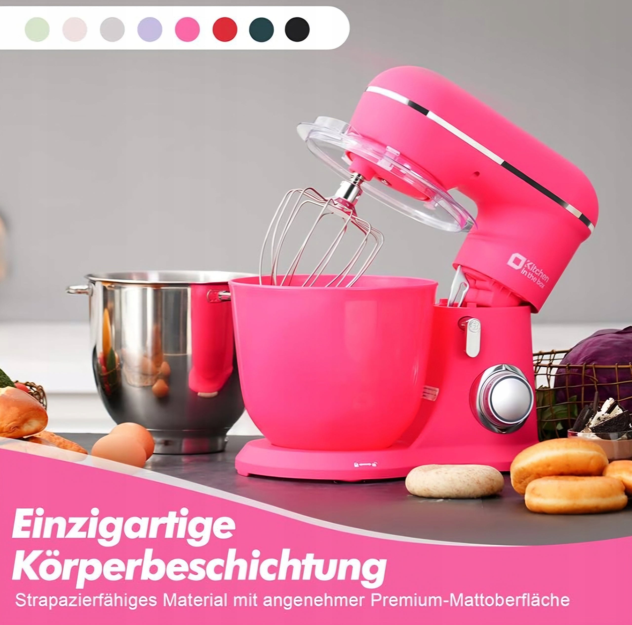 Planetary robot Kitchen in the Box 6,2 l 1400 W for cake pink Manufacturer code KSM45