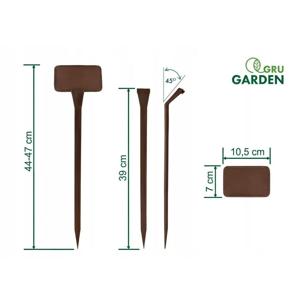 Plant Description Labels Small 10,5x7cm Interchangeable Brown Field Product height 44 cm